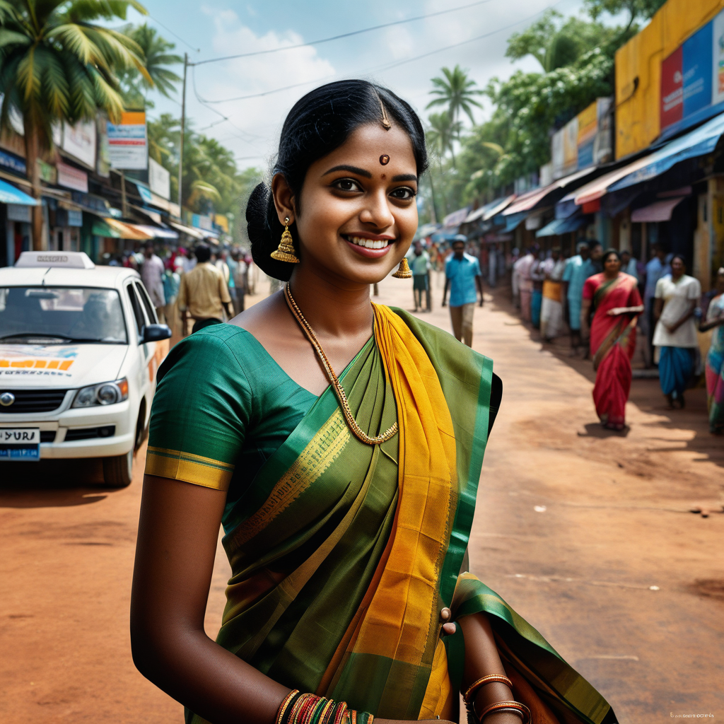 The smile of a tamil girl